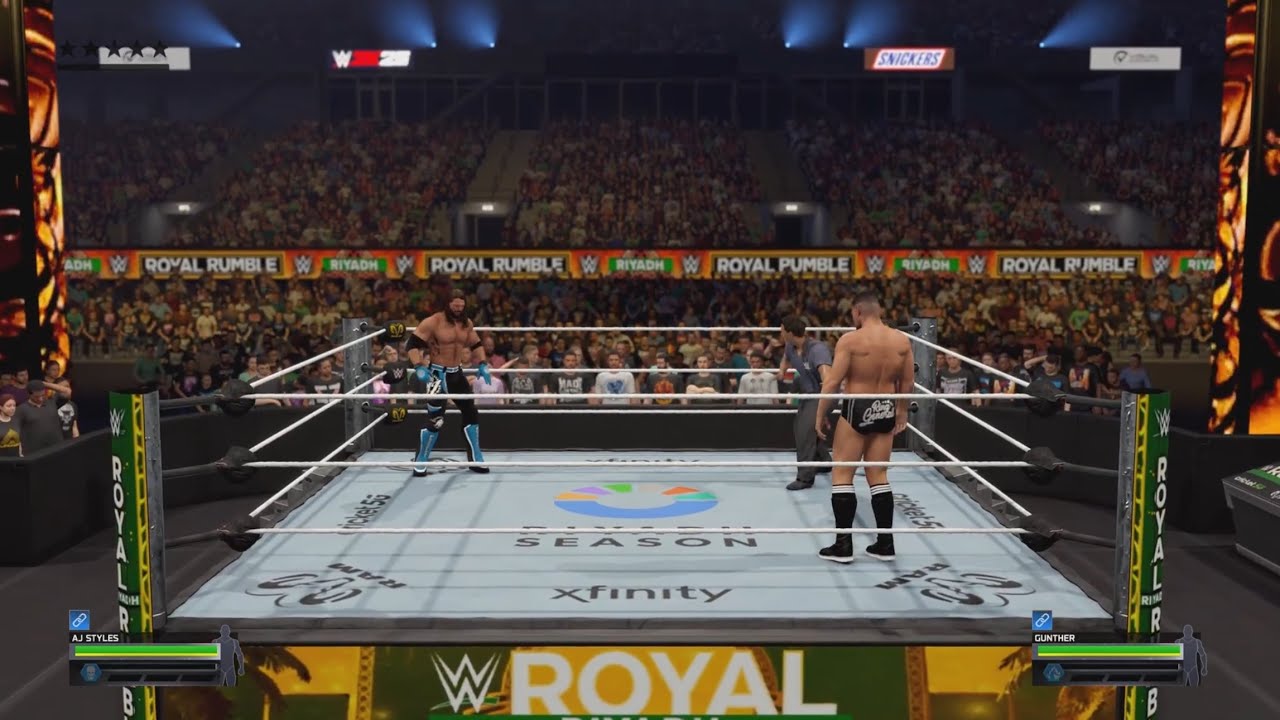 WWE 2K25 - AJ Styles vs. Gunther — Royal Rumble 2026