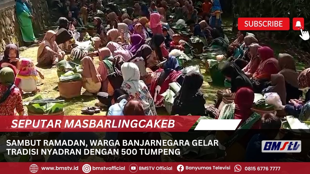 SAMBUT RAMADAN, WARGA BANJARNEGARA GELAR TRADISI NYADRAN DENGAN 500 TUMPENG