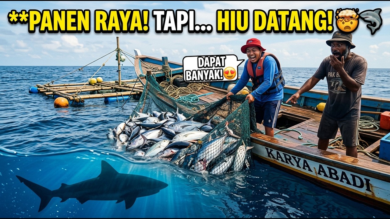 🤯PANEN RAYA! Cara Menangkap Ikan di Rumpon Tengah Laut, Endingnya Didatangi HIU! 🦈
