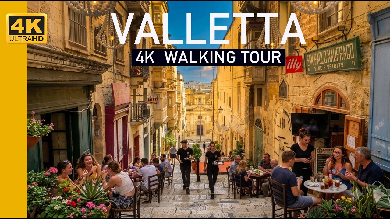 Valletta, Malta Full City Street Walk | What's it really like?