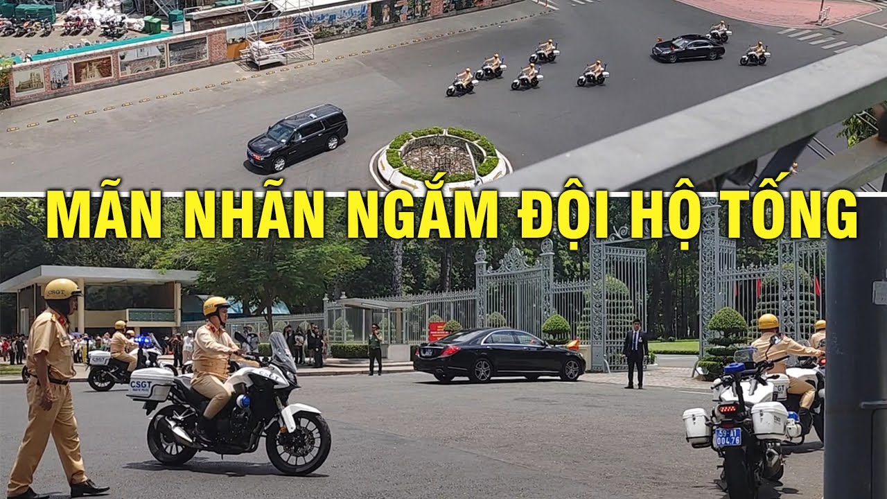 Nghênh đón Thủ tướng Tây Ban Nha cùng đội hình hộ tống kiểu mới của CSGT