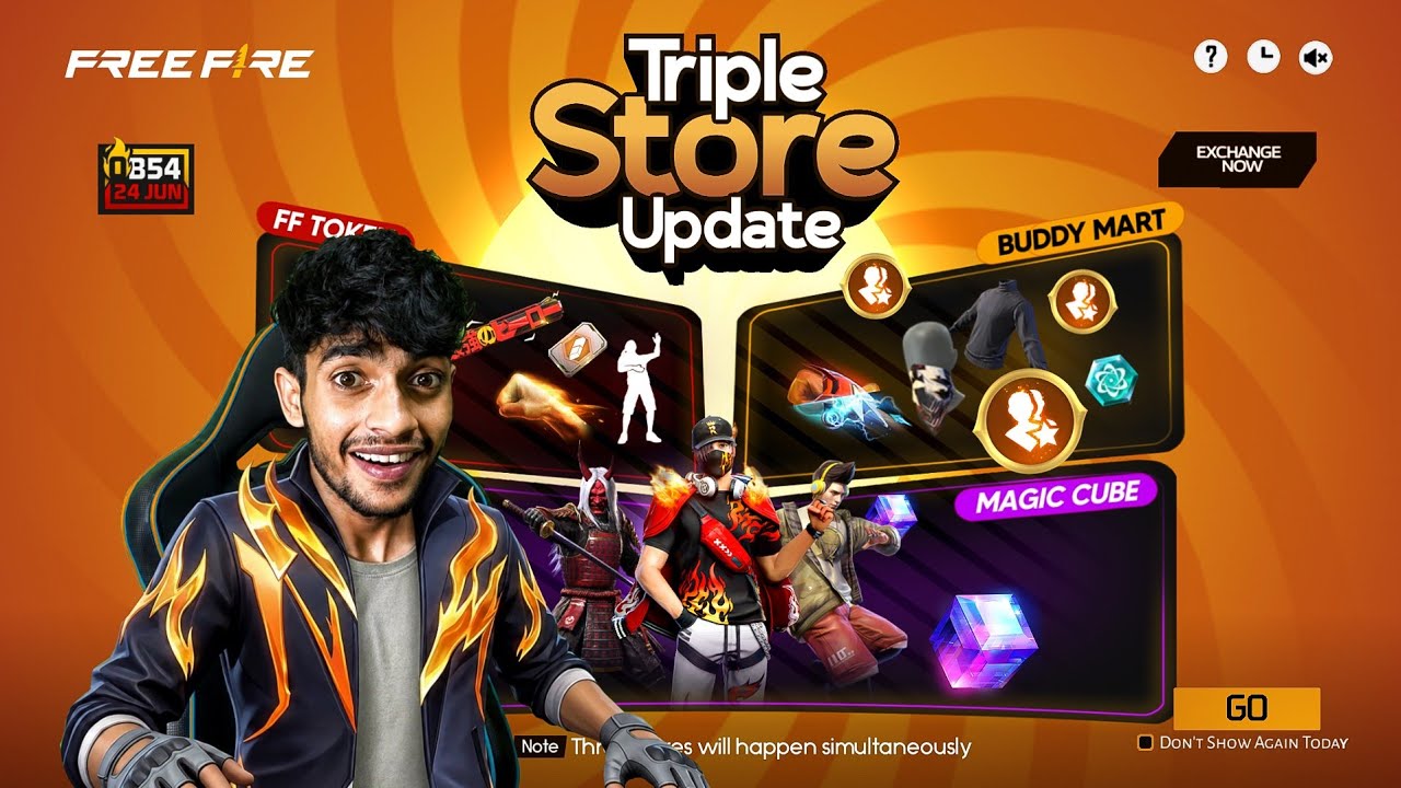 OB54 TRIPPLE STORE UPDATE 🔥 Free Fire Max