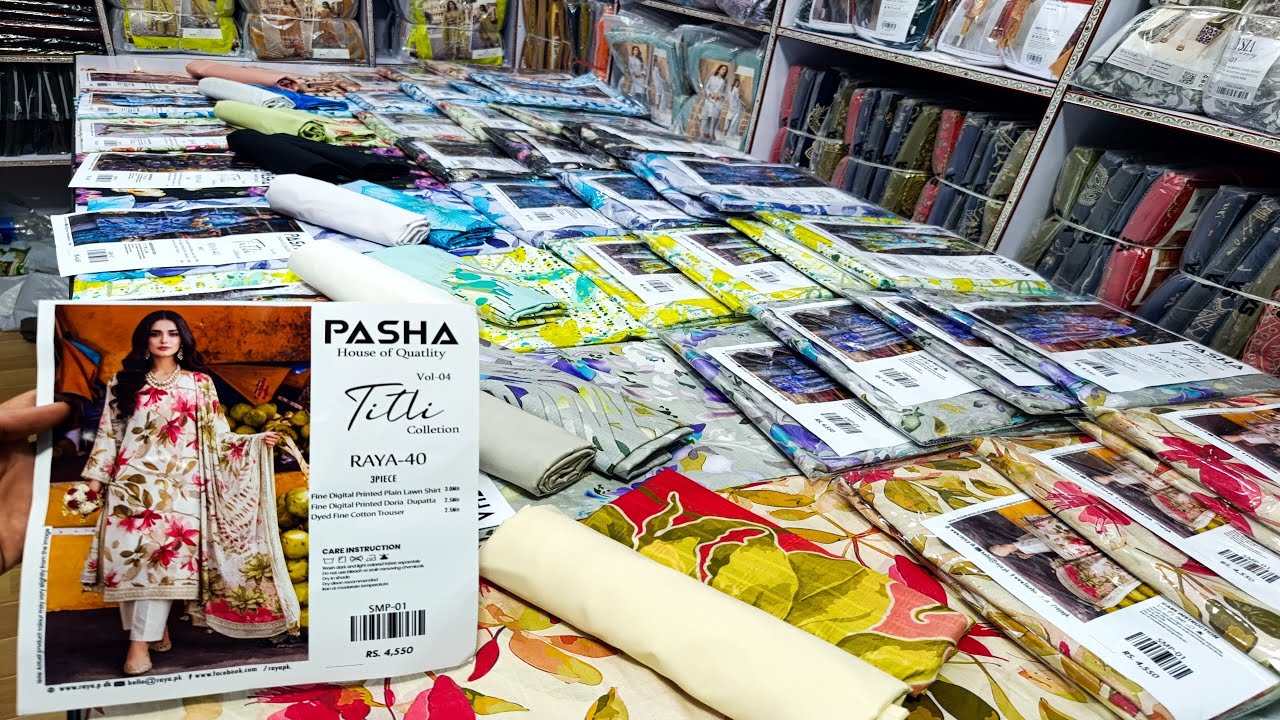 Pasha original 3pcs ladies new lawn collection whole sale market ladies souit UN-stitched 3pcs 