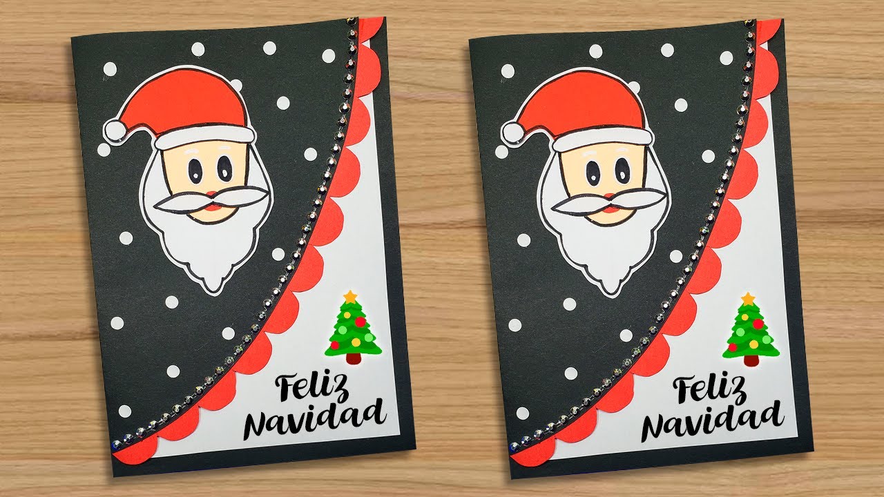 🎄Como hacer una tarjeta para Navidad muy FÁCIL 💖 Christmas Card