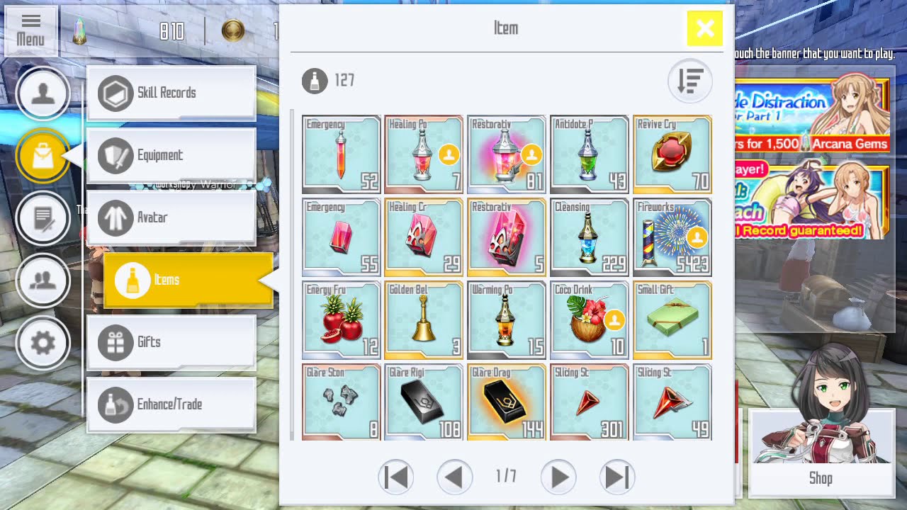 SAOIF - Tudo sobre Forjar e upar equipamentos - Sword Art Online Integral Factor