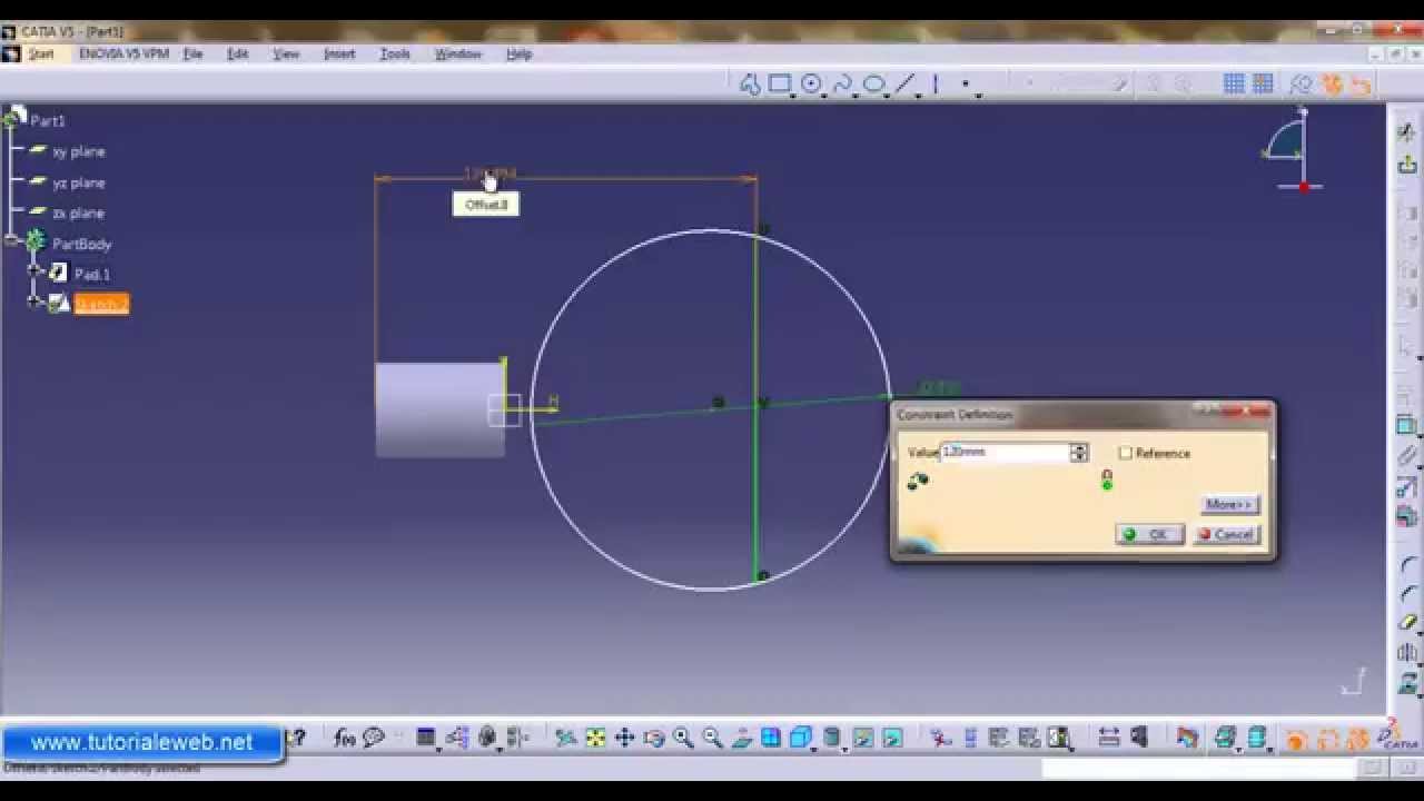 Modelare brat bifurcat in catia v5