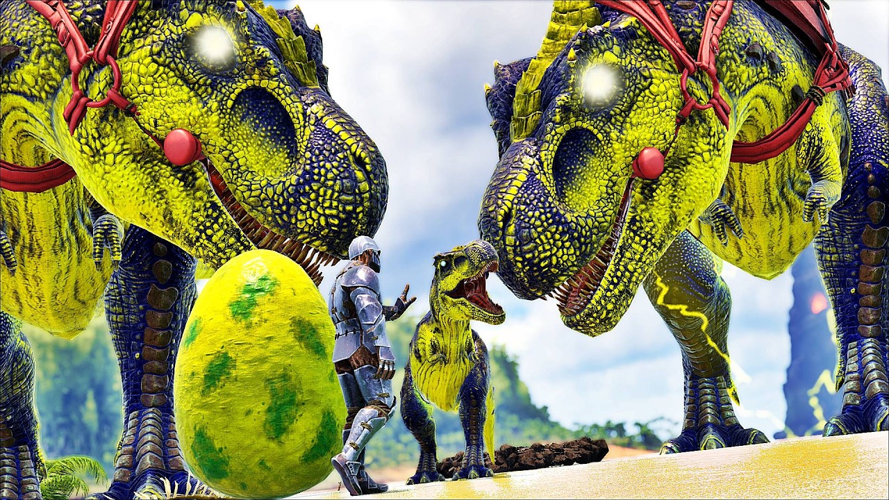 NASCEU +1 BEBÊ TIRANOSSAURO PODEROSO APÓS DOMAR UM CASAL DINOSSAURO REX! ARK SUPER MODS 100 DIAS