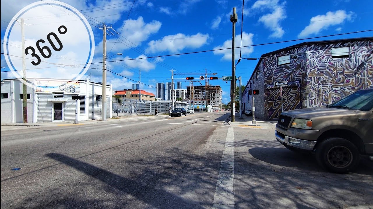 360° 20TH Street ( Road Adventure ) , Winter Cycling Virtual Travel Tour , Miami FL , February 2026