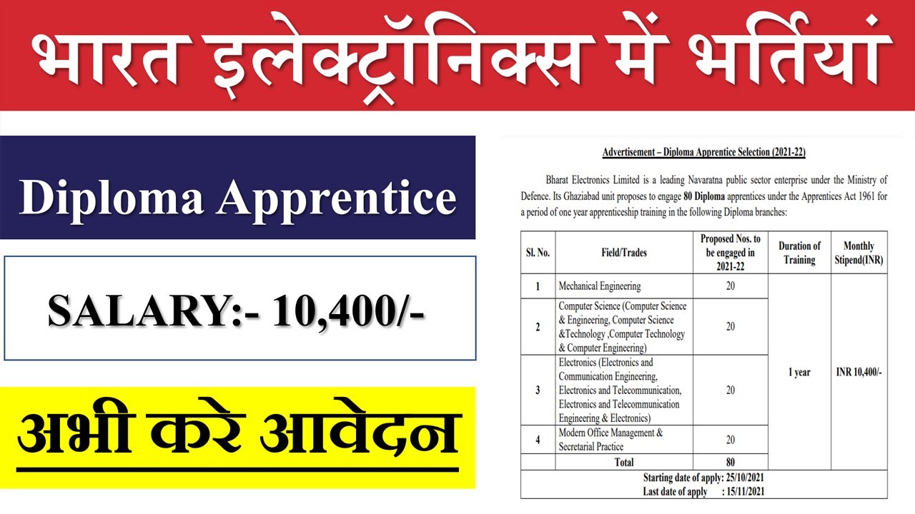 BEL Recruitment 2021 | BEL Recruitment 2021 How to Apply | BEL Recruitment 2021 Apply Online