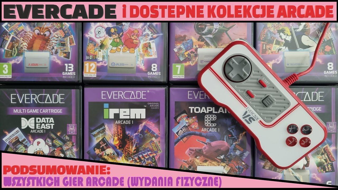 EVERCADE i kolekcje gier ARCADE. Podsumowanie dostępnych składanek
