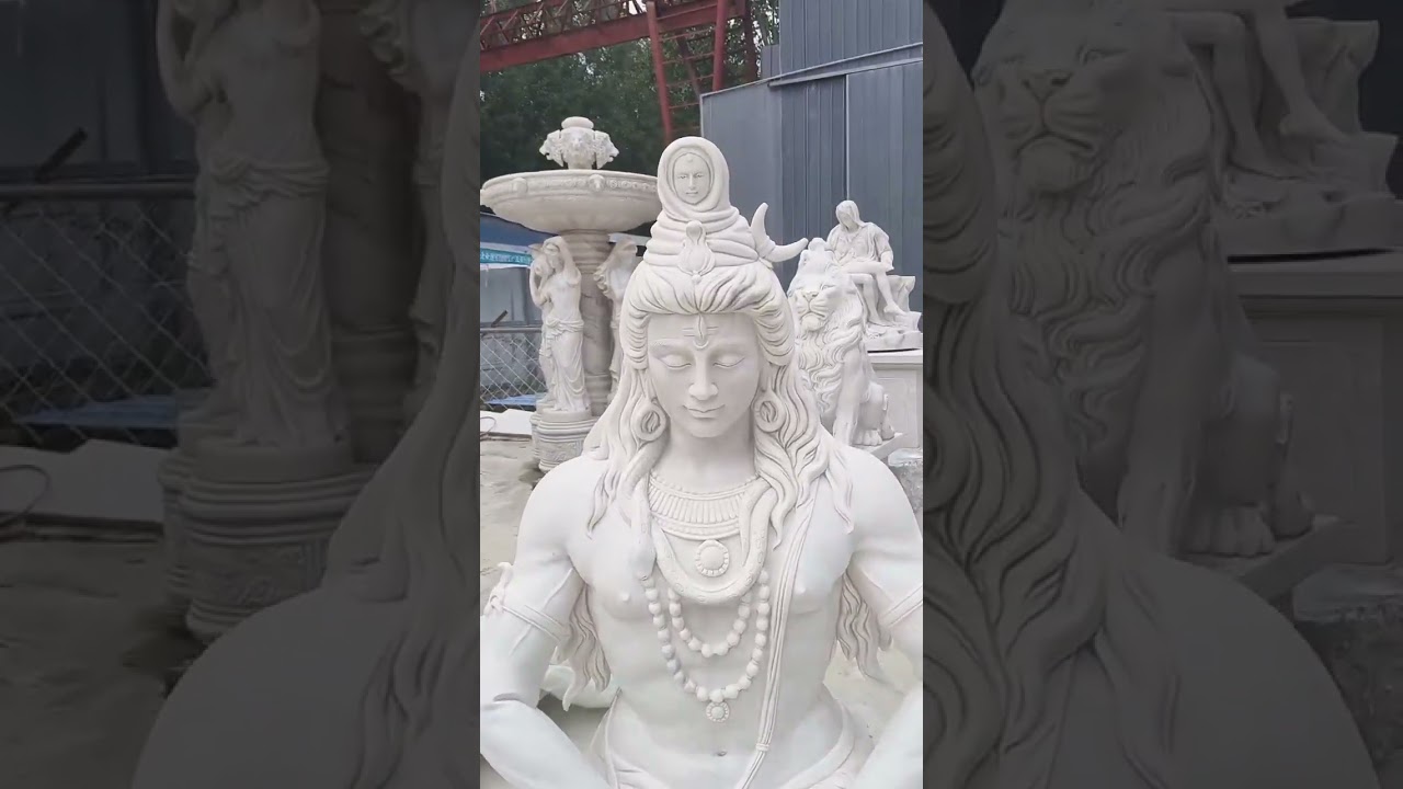 White Marble Indian God Shiva Statue For Sale DZ-686 #indiangodshivastatue #shivastatue #statue