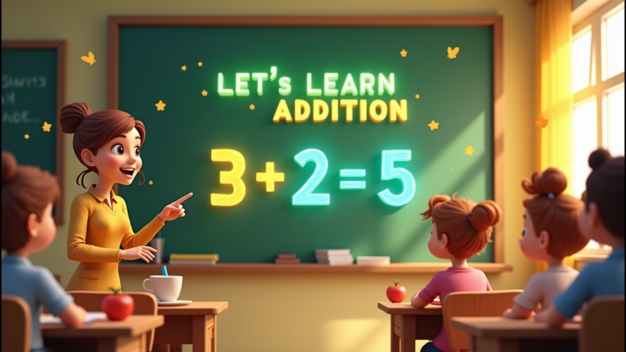 Learn Addition for Kids | Easy Math with Fun Examples 🍎🦋 | Addition Basics