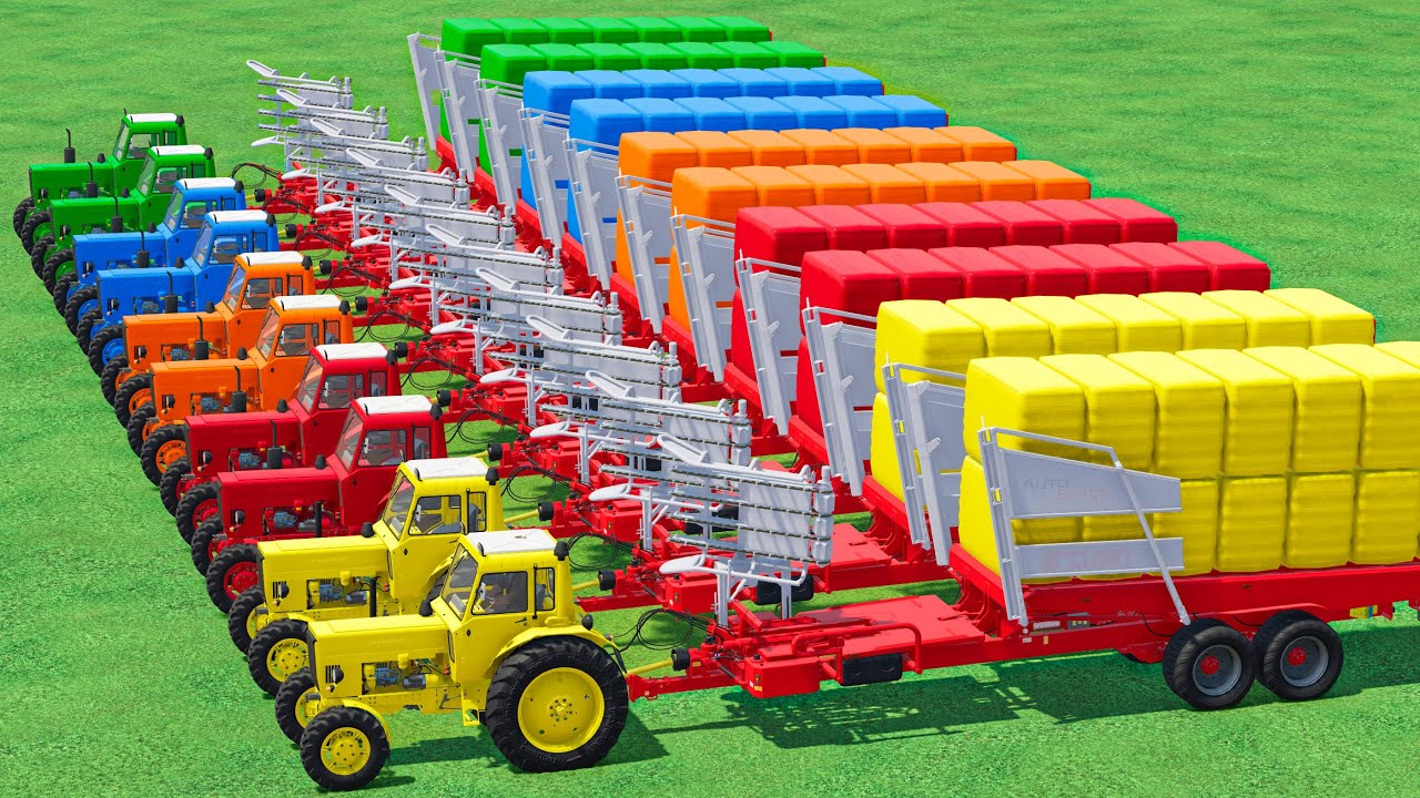 Bales With Colors - Bales Load & Tractors Collecting In Fs22 | Farming Simulator 22