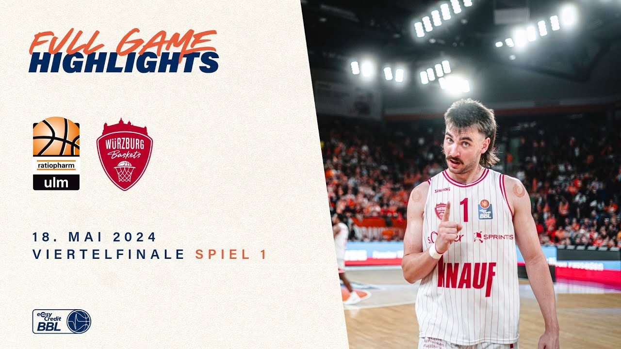 ratiopharm ulm vs. Würzburg Baskets - Full Game Highlights - Viertelfinale Spiel 1 - Playoffs 23/24