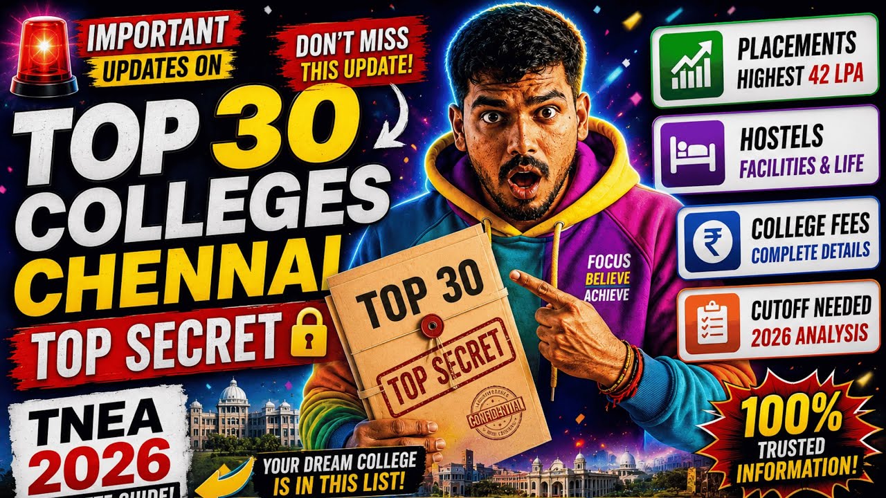 😱 Top 30 Engineering Colleges under Anna University in Chennai 2026 🔥 Highest Placements ₹20-64LPA🔥
