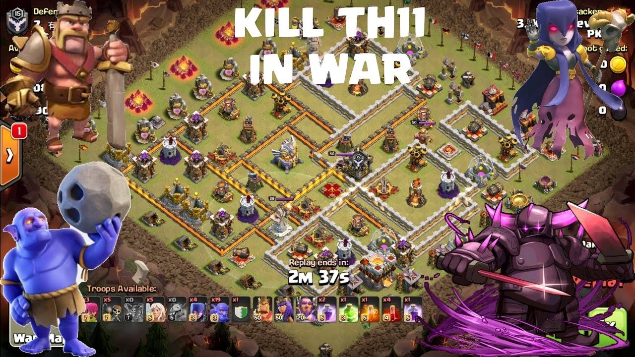 TH11 war attack Strategy 2018 | Clash of Clans | COC