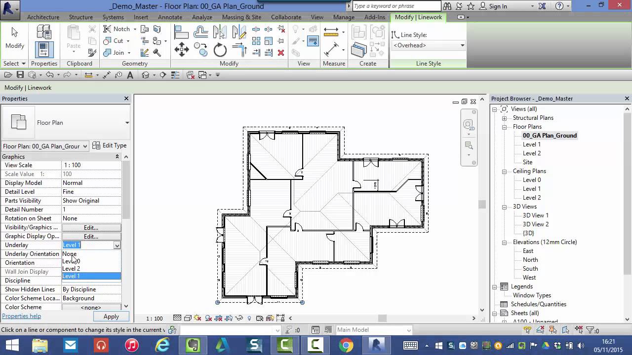 Autodesk Revit: отображение воздушных линий электропередачи на планах