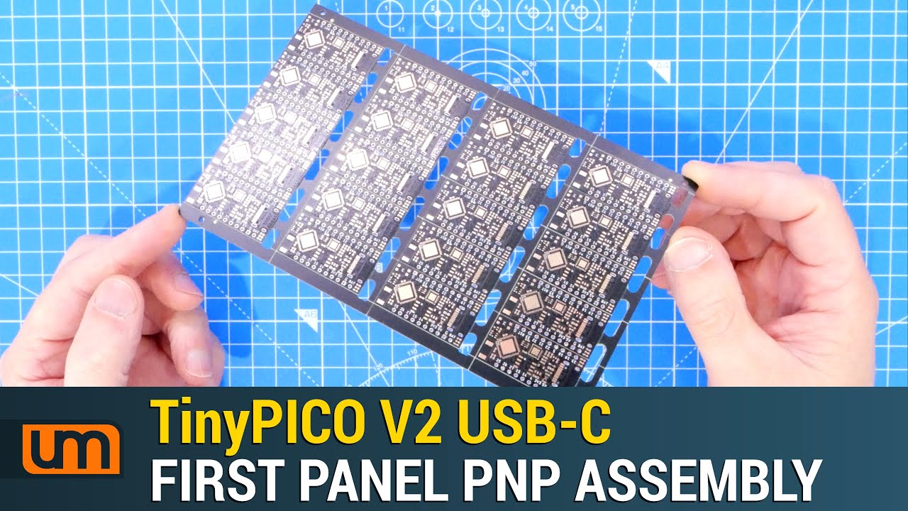 TinyPICO V2 USB-C - First Panel PnP Assembly