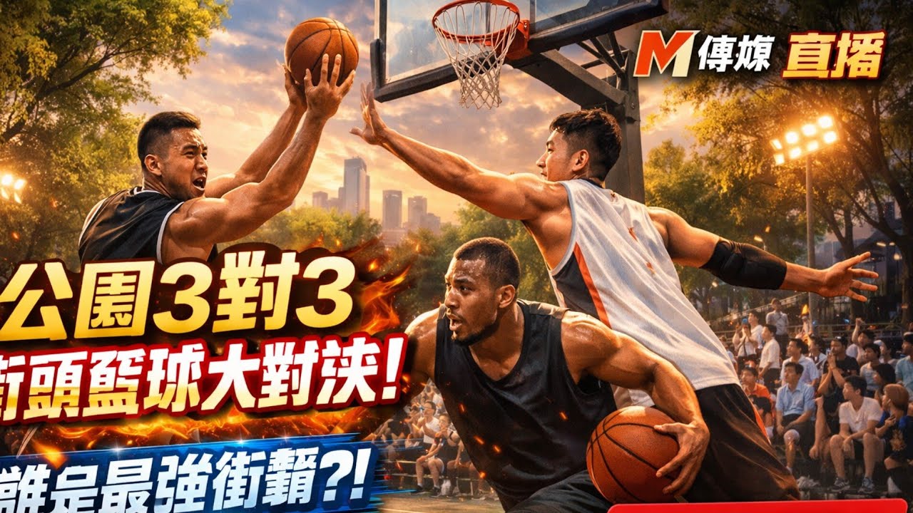 「M傳媒」正在直播！公園3對3激鬥🏀💪