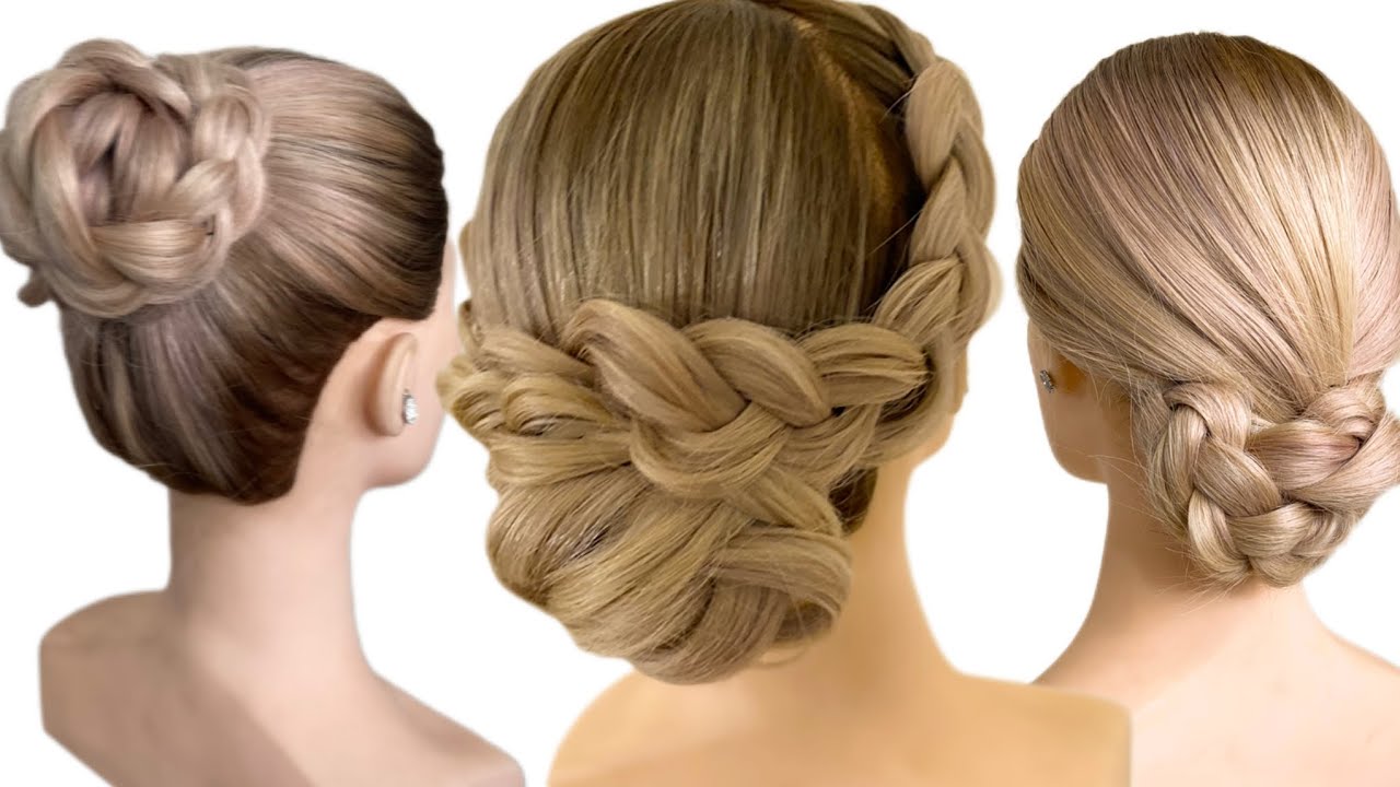 Easy & Stylish 3 Braided Updo Hairstyles | Step by Step Tutorial for Beginners