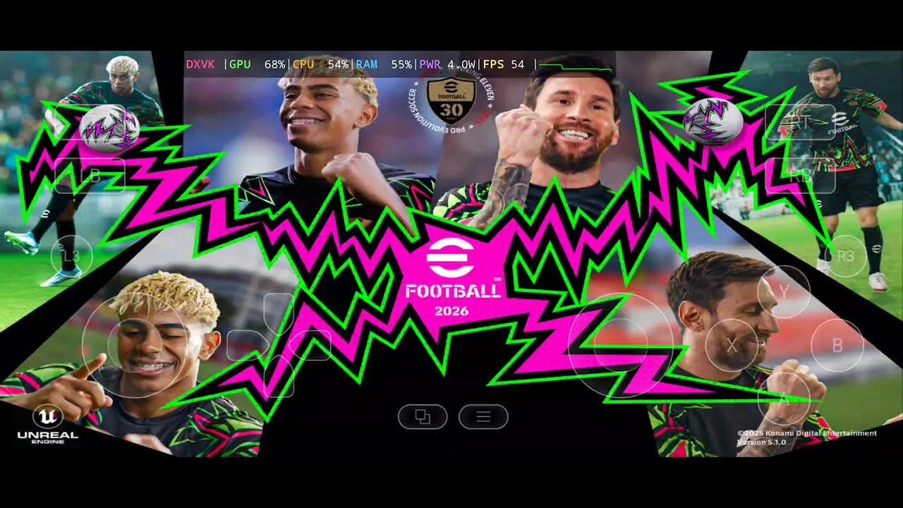 GAMEHUB 5.2.1 eFootball 2026 Online Steam version on Android