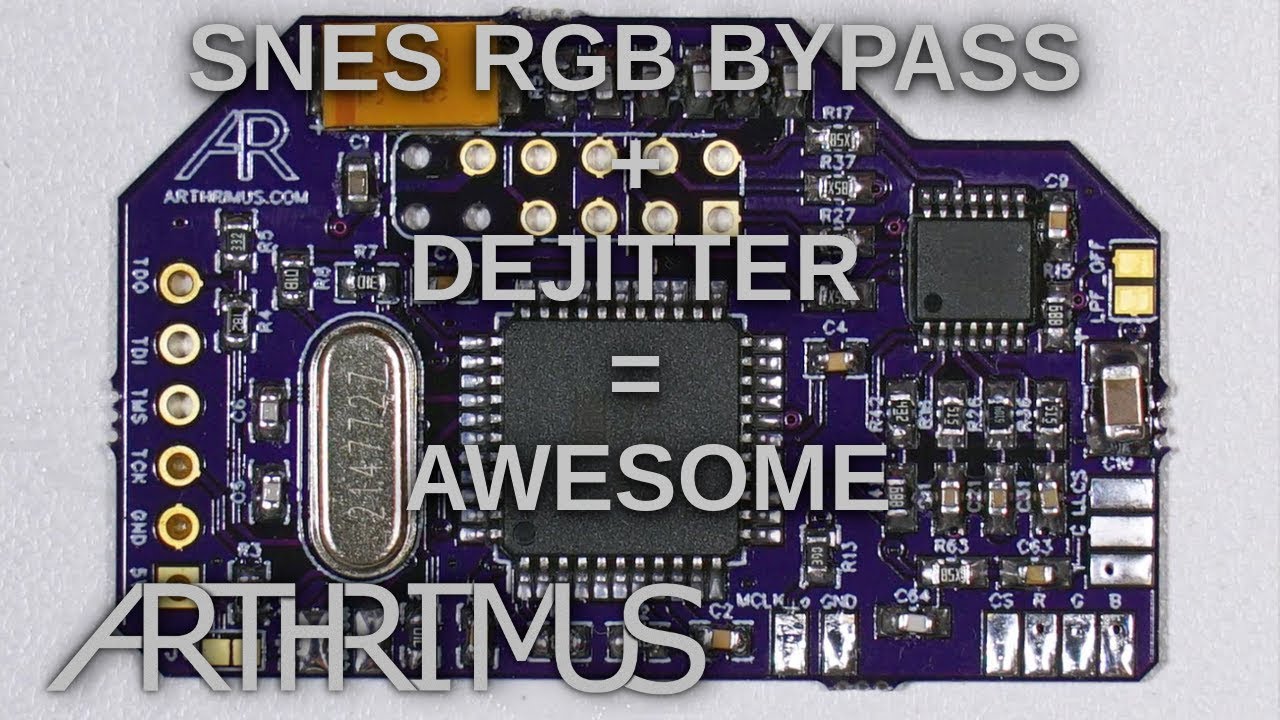 All In One SNES RGB Bypass + Dejitter Mod Overview and SNES Mini Install  - ARTHRIMUS