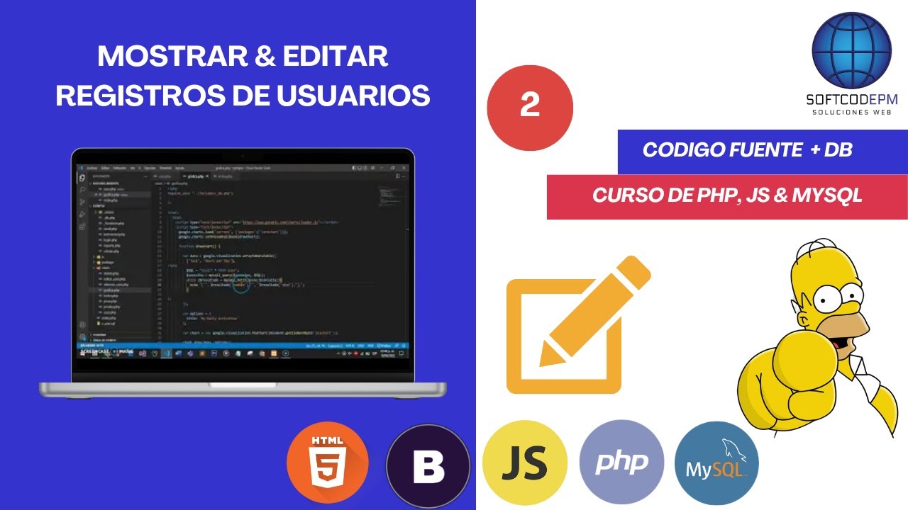 03. Sistema CRUD - Mostrando y Editando registros - PHP & MYSQL. Parte 2/3