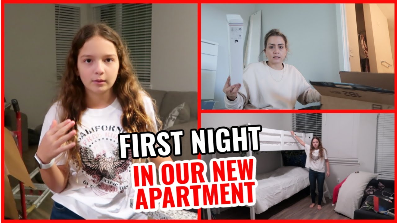 FIRST NIGHT IN OUR NEW APARTMENT with FURNITURES  | SISTERFOREVERVLOGS