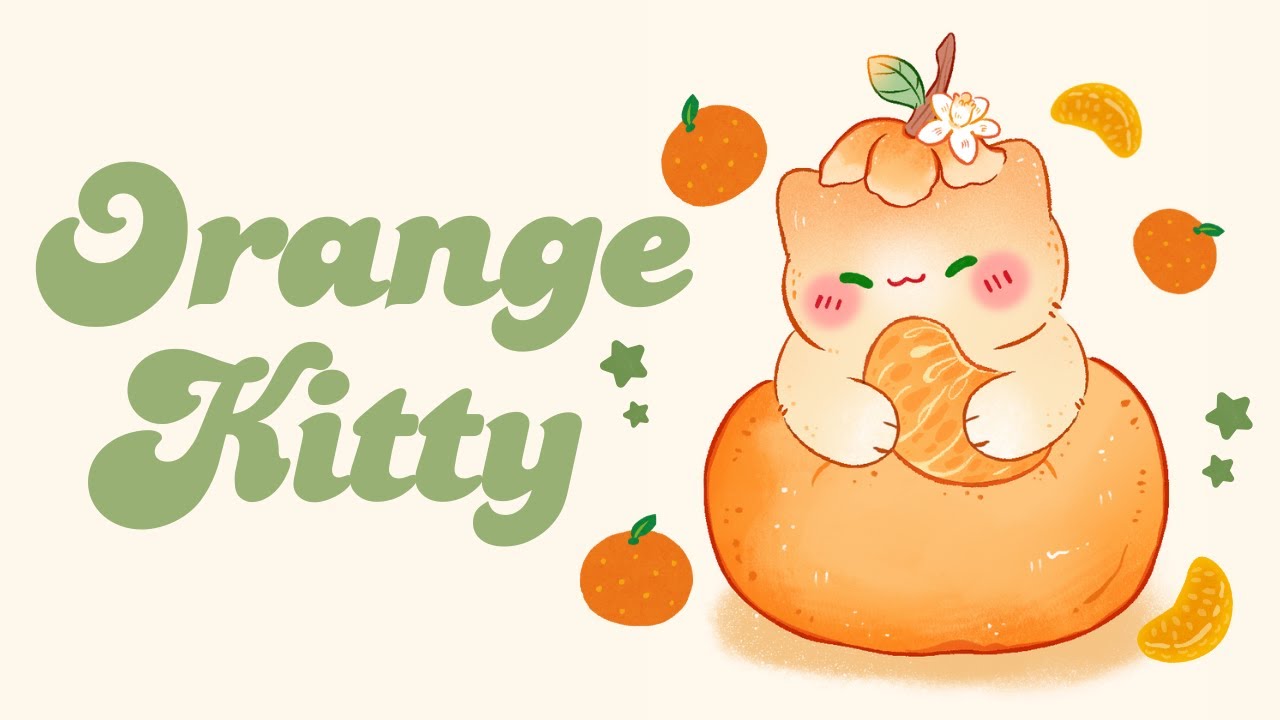 Orange Kitty Lofi 🍊1 Hour Cafe Song 🍒 Stream cafe✨ cute & relaxing music☀️  Make Your Day Better