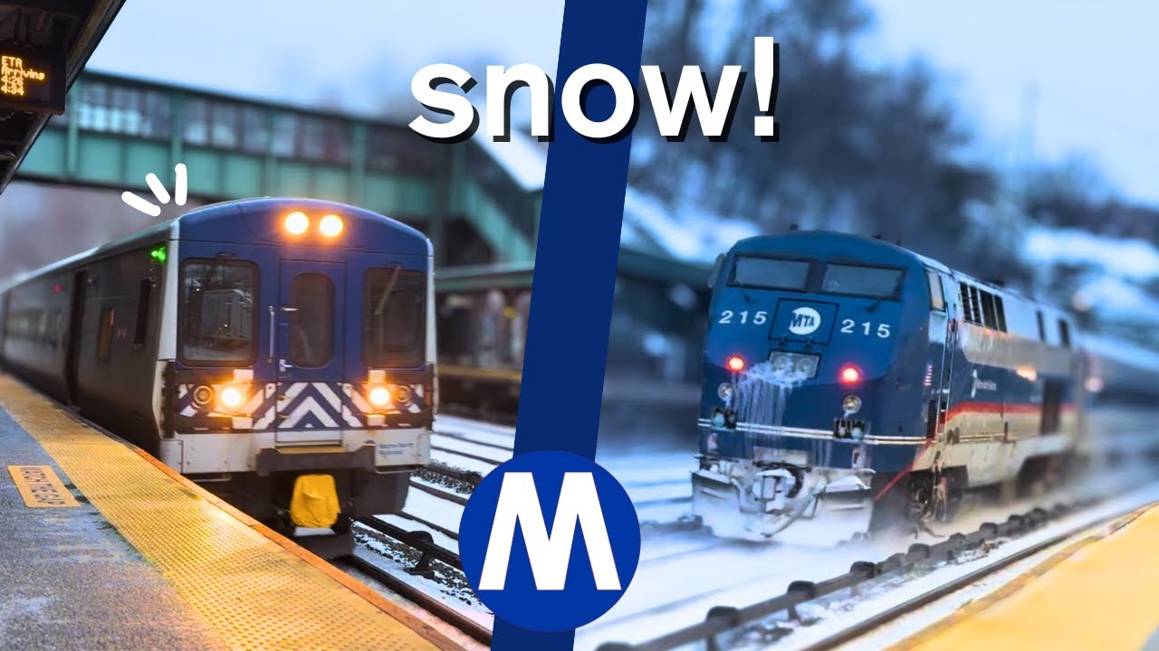 Trains in the Snow! (Dobbs Ferry: Metro-North and Amtrak)