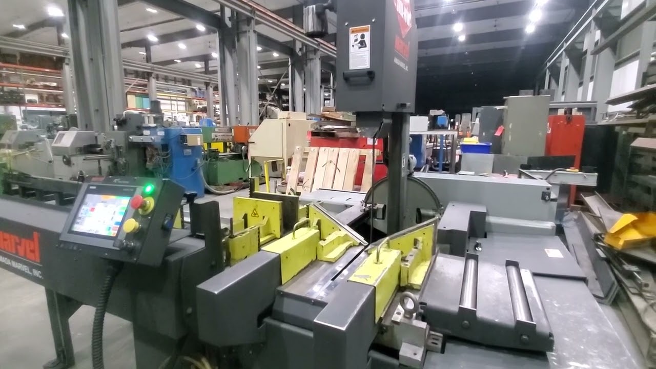 Marvel Series 380A-PC60 Automatic Indexing Vertical Tilt-Frame Saw Operation