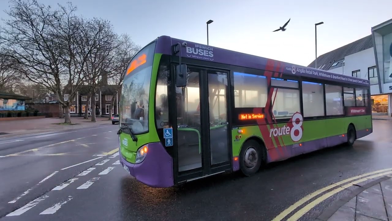 Buses in and out of Tower ramparts Ipswich 24/01/2026