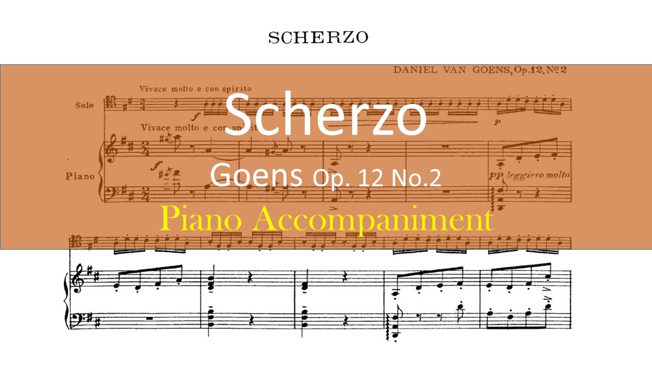 Goens Scherzo Op. 12 No.2 / Piano Accompaniment