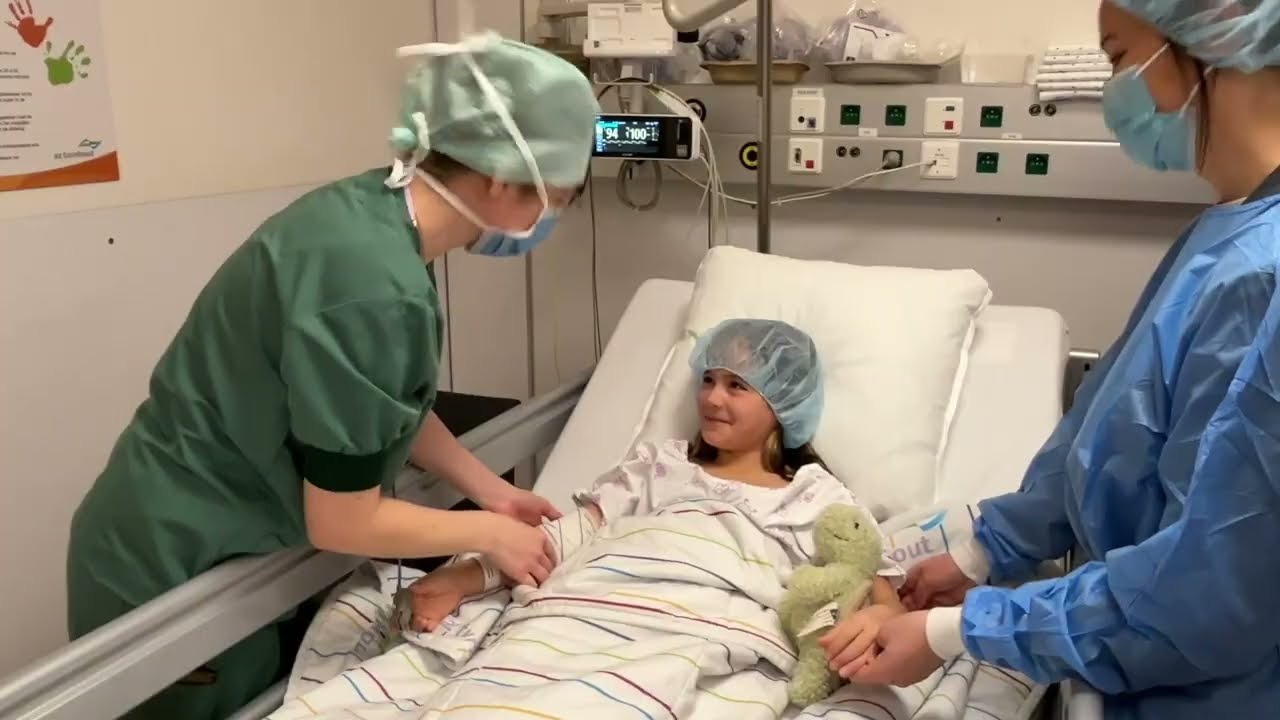 Pippa naar het kinderdagziekenhuis