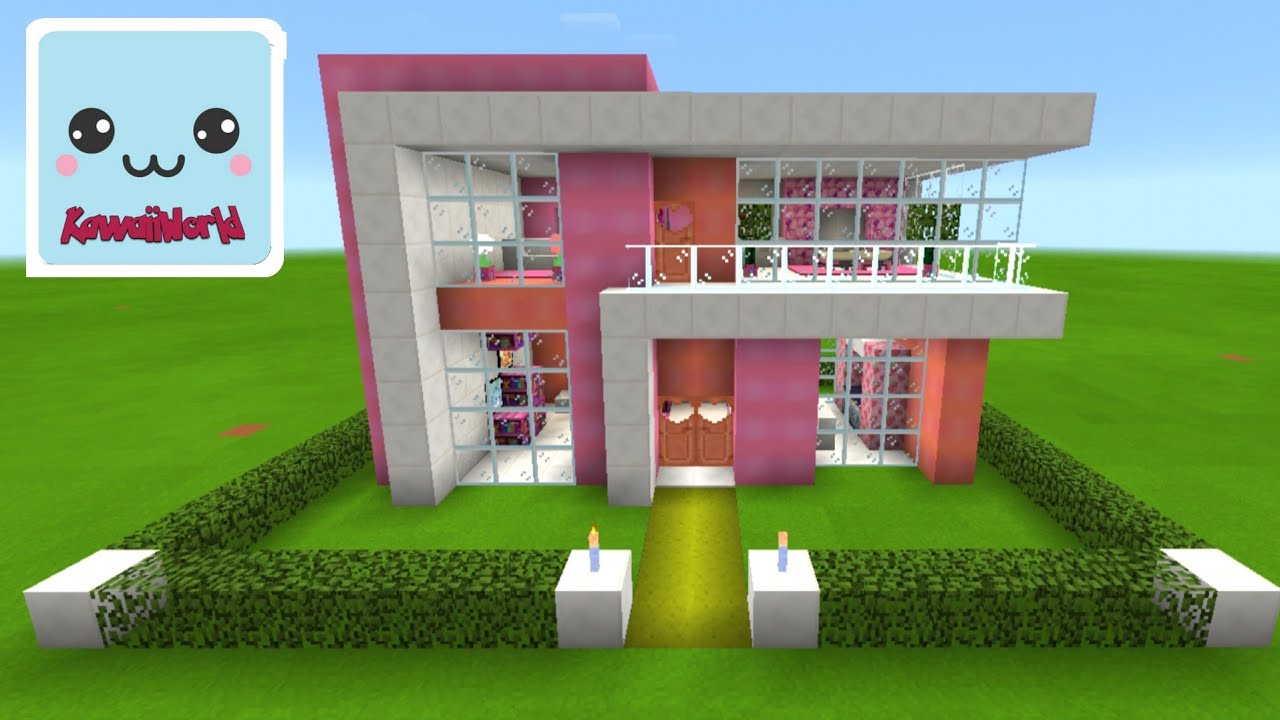 MODERN PINK HOUSE in Kawaii World - TUTORIAL