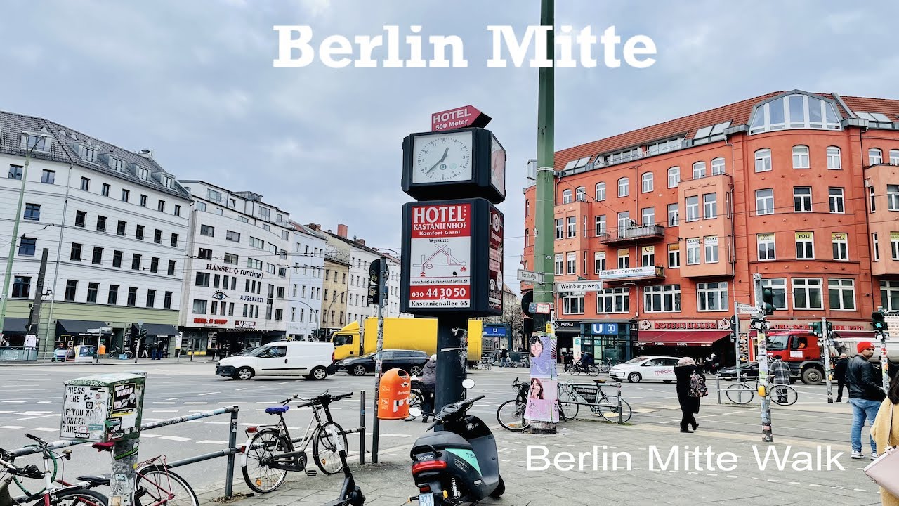 Berlin Mitte - Morning Walk -Rosenthaler Platz - 4k