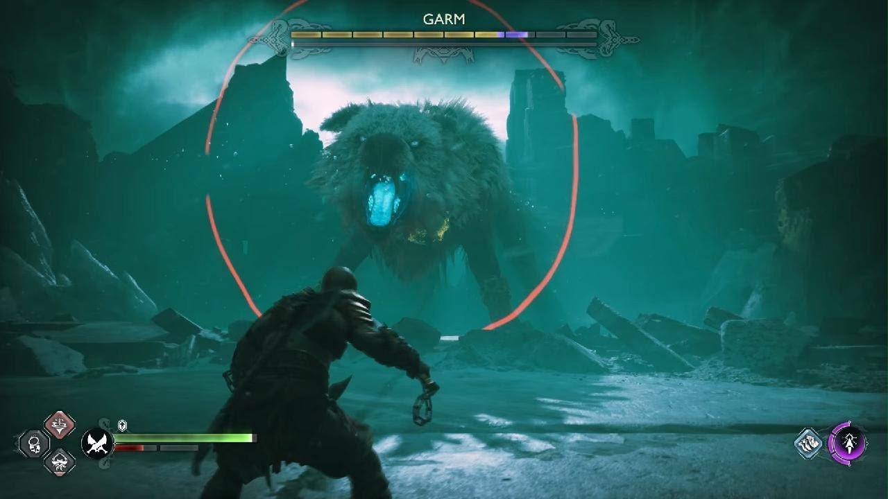 Garm fight scene round 2 - god of war ragarnok