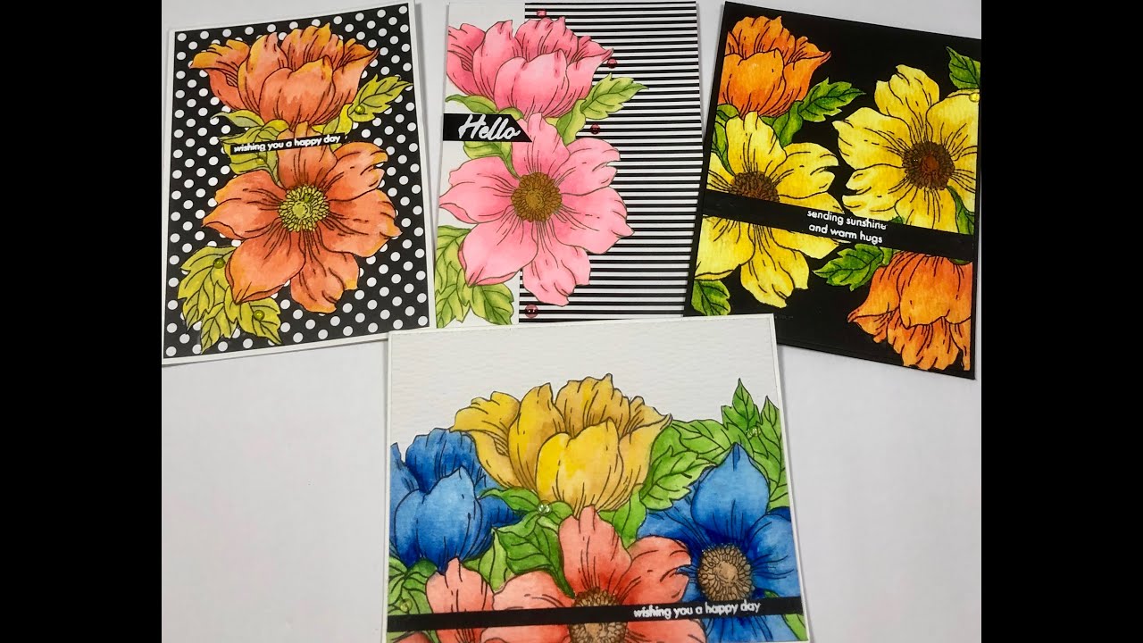 1 Stamp 5 Cards | Altenew Statement Flowers Stamp Set