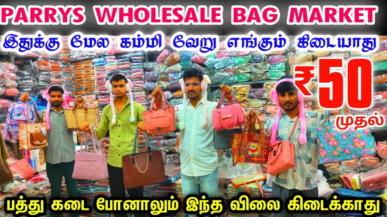 Wholesale Bag Shop Chennai, Parrys Wholesale Bag Shop, Hand Bag, Sling Bag, Travel Bag, Clutches