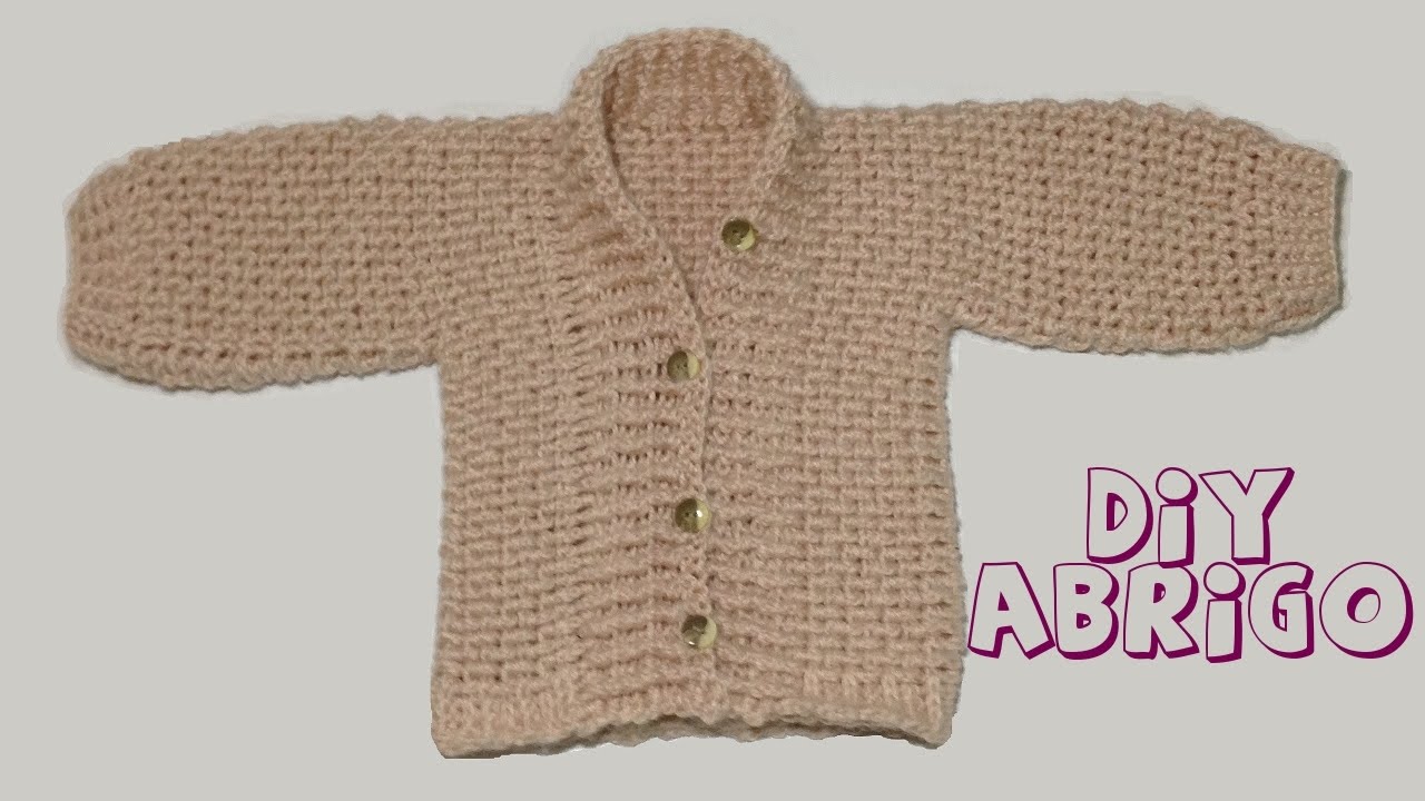 Cómo tejer abrigo de bebé en crochet.