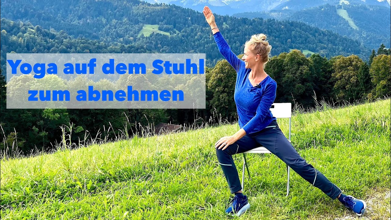 Stuhlyoga zum abnehmen, der Kreislauf wir angeregt, die Muskeln gestärkt und gedehnt