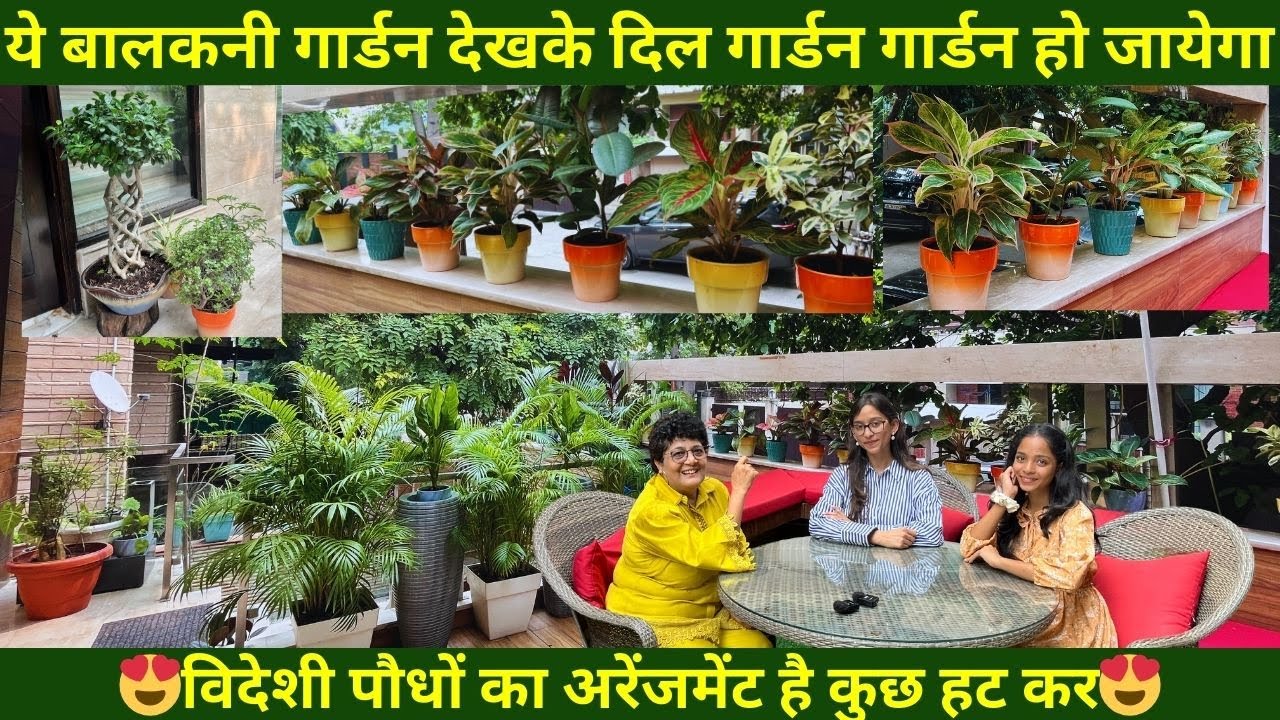 ये बालकनी गार्डन देखके दिल गार्डन गार्डन हो जायेगा 😍| विदेशी पौधों का अरेंजमेंट है कुछ हट कर