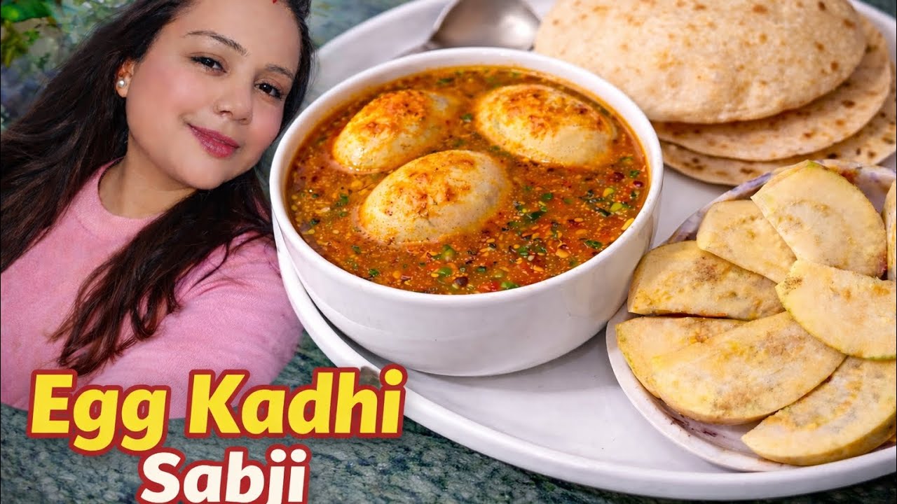 Egg 🥚 kadhi😋 sabji easy recipe .