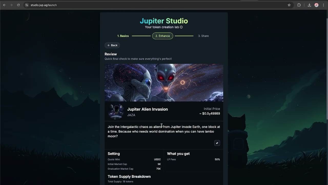 How to Launch a Token on Jupiter Studio