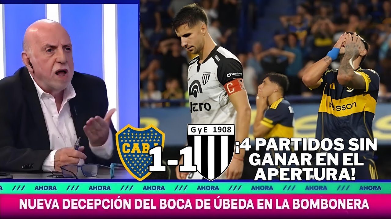 Boca empató en la bombonera y el equipo se fue silbado, boca 1 gimnasia y esgrima de Mendoza 1