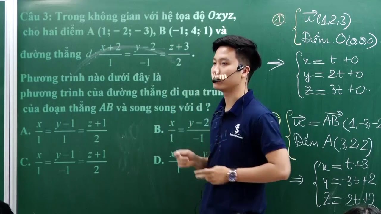 Lập Phương Trình Đường Thẳng ( Tiết 2)  _ Hình Tọa độ không gian Oxyz_ Thầy Nguyễn Quốc Chí
