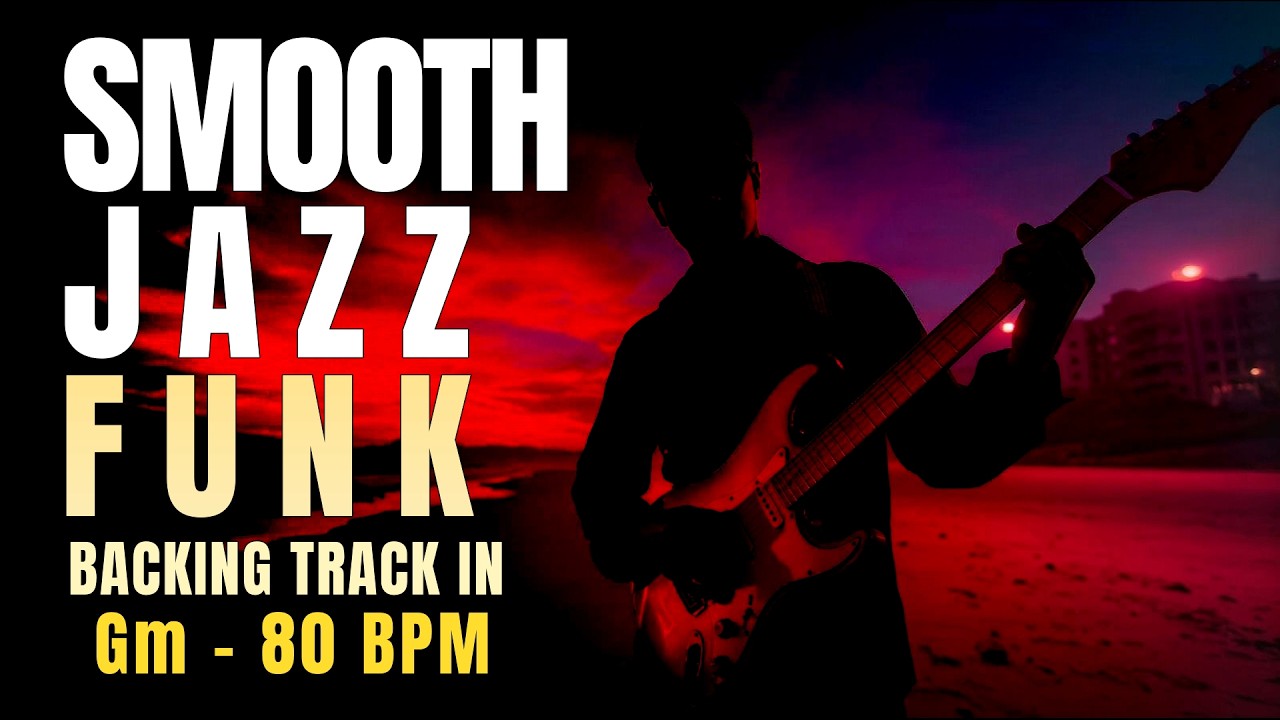 Smooth Jazz Funk Backing Track in G Minor | 80 BPM | Em9 Groove