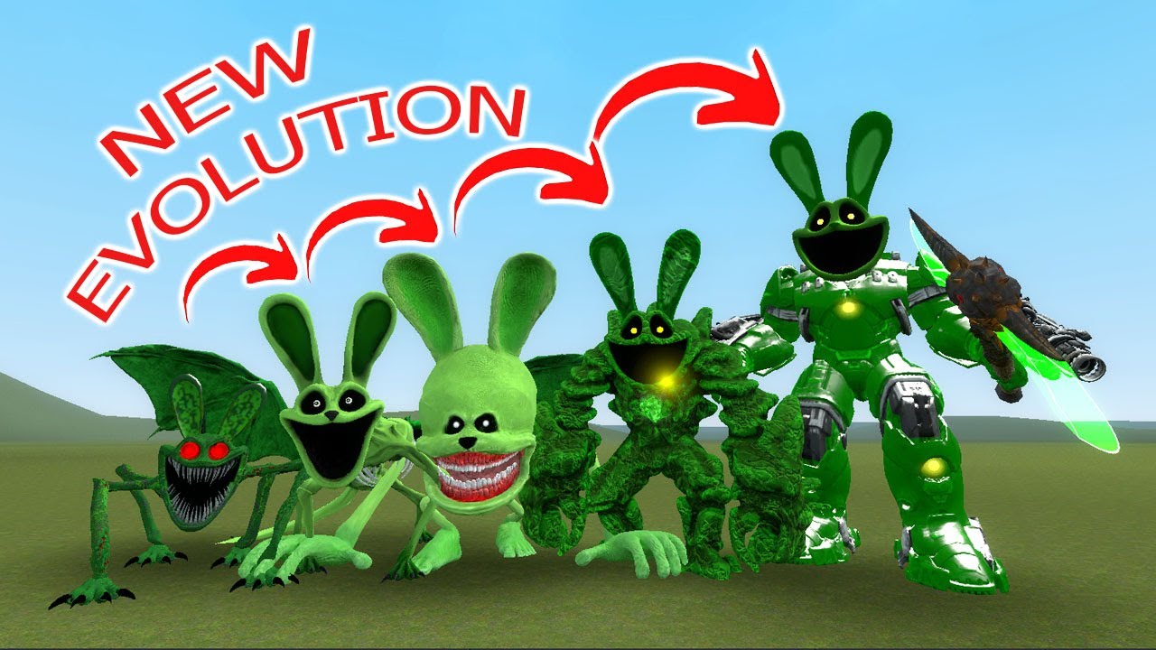 EVOLUTION OF ALL NEW RABBIT NIGHTMARE POPPY PLAYTIME CHAPTER 5 IN GARRY'S MOD!