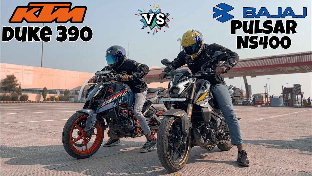 Bajaj Pulsar NS400 vs KTM Duke 390 || DRAG RACE