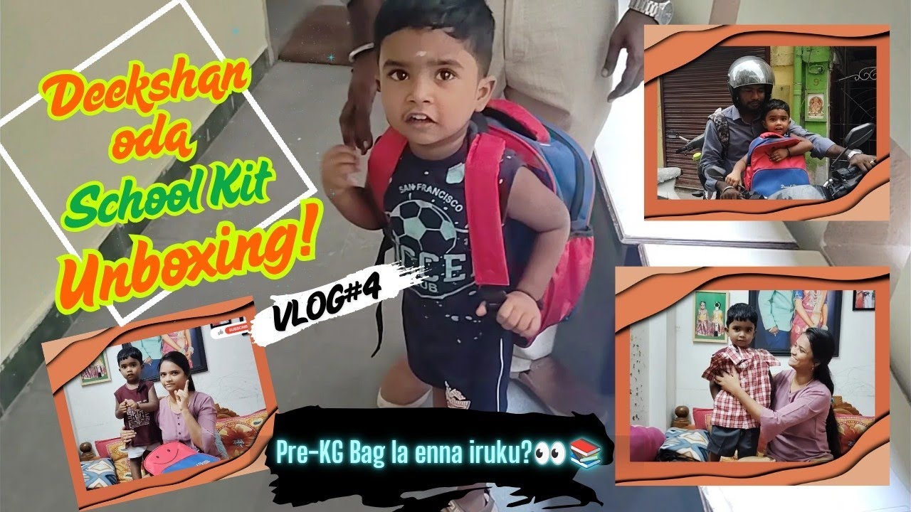 What’s Inside My School Bag?🎒PRE-KG SCHOOL KIT UNBOXING✨School Bag Tour Tamil📚